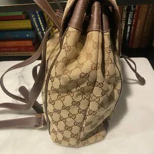 Vintage Tan/Brown Leather Gucci Bag Flap Backpack Gucci Vintage Canvas Calfskin Web Backpack Sand Light Cuir main image 4